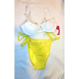 Bikini Set - Lined underwire top & Side-Tie Bikini Bottom - New - Size Xs